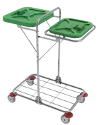 VK 120 - 0 vozík na třídění odpadu a prádla plast - VK - zelený